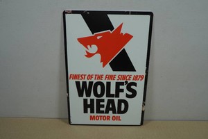 Vintage Style Metal Sign - Wolfs Head Motor Oil