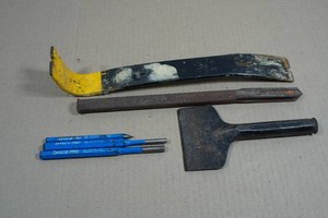 Pry Bar, Scraper and Chisels