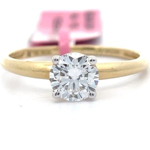 1 Carat Diamond Round Basket Set Solitaire Ring in 14k Yellow Gold $2,245 Retail VIDEO