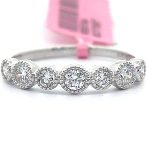 0.50 Carat Diamond Bezel Bubble Stacking Ring VIDEO