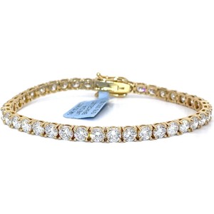 NEW 10.95 Carat Diamond Tennis Bracelet in 14k Yellow Gold $16,000 Retail VIDEO