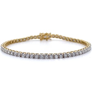 5 Carat Natural Diamond Tennis Bracelet $1,995 Retail VIDEO