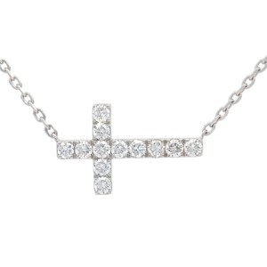 0.50 Carat Diamond Sideways Cross Layering Necklace VIDEO