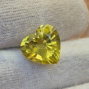 11.37 Carat Natural Lemon Quartz Heart Cut Retail Value $568 VIDEO