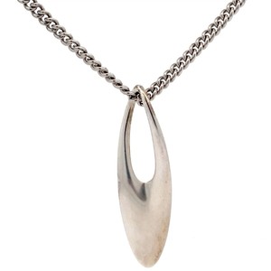 Designer Georg Jensen Zephyr Pendant Necklace #500 in Sterling Silver $650 Retail VIDEO