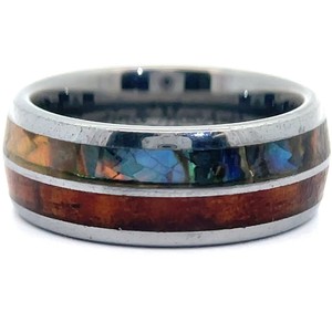Designer Martin & MacArthur Hawaiian Inlay Tungsten Band Ring, Size 7.5 $349 Retail VIDEO