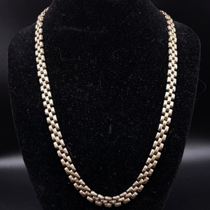 Sterling Silver Gold-Plated Chain Necklace, 16  Double Link Design VIDEO
