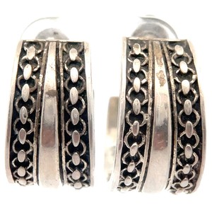 Sterling Silver Hoop Estate Earrings VIDEO