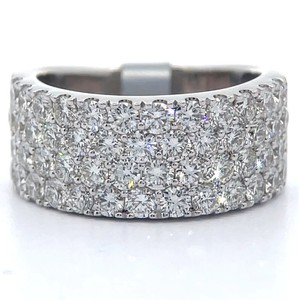 2.65 Carat Natural Diamond Band Ring in 14K White Gold $15,800 Retail Tag VIDEO