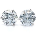 NEW! 2.72 Carat Diamond 3-Prong Martini Solitaire Stud Earrings in 14k White Gold; $2,375 Retail *VIDEO*