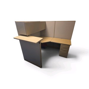 2 Cubicle Workstations with Storage the computer and typewriter are not included