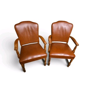 2 Vintage Guest Chairs that measure 24 wide  21 deep
