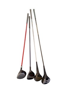 Lot of (4) Vintage Golf Drivers & Woods  RAM, ProSpin, Foxx & Custom Plus