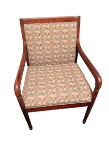 Lot of (3) Upholstered Wood Guest Chairs