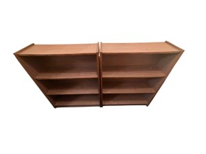 Lot of (2) Commercial Laminate Bookcases  41H x 33W x 11.5D
