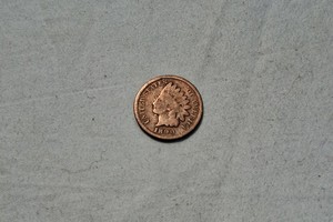 1890 INDIAN HEAD PENNY, NICE COLOR