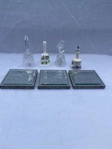 ASSORTED BELLS AND MIRRORED VANITY TRAYS
