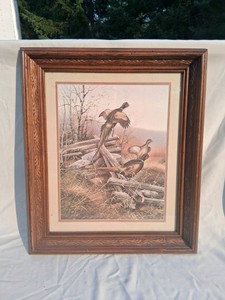 FRAMED PHEASANT PRINT SIGNED