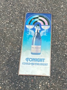 1980 PAUL MASSON, CALIFORNIA CHAMPAGNE MIRRORED SIGN