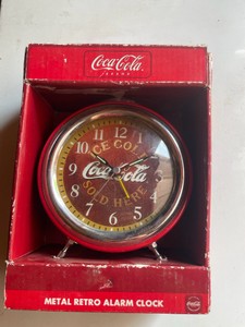 NEW RETRO METAL COCA-COLA ALARM CLOCK