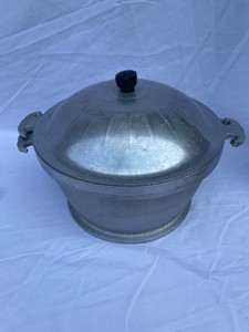 CAST ALUMINUM DOUBLE BOILER, VERY HEAVY AND WELL MADE