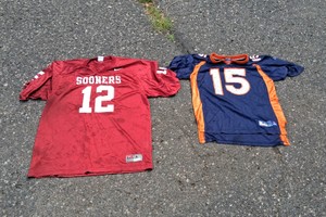 TIM TEBOW AND OKLAHOMA SOONERS JERSEYS
