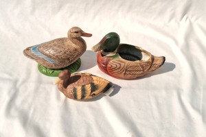 3 CERAMIC DUCKS, KENWOOD
