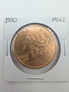 1900 Liberty Head Double Eagle $20 Gold Coin MS62
