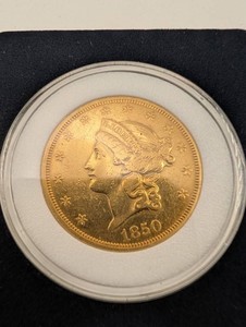 1850 Liberty Head $20 Double Eagle Gold Coin