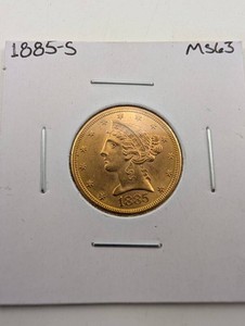 $5 1885-S Liberty Head Half Eagle Gold Coin