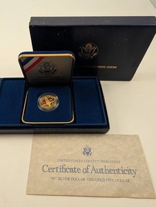 1987 United States Constitution Coins Gold Five Dollar Coin