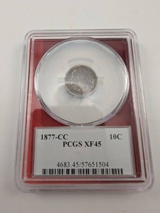1877-CC Seated Liberty Dime PCGS XF45