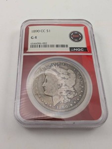 Antique 1890-CC Morgan Silver Dollar NGC G4