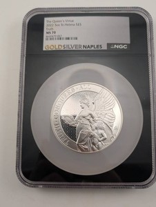 Queens Virtue 2022 St. Helena 5oz Silver Coin NGC MS70