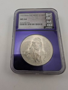 1979 100 Pesos NGC MS66 Silver Coin