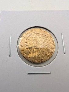1909-D Indian Head Half Eagle $5 Gold Coin