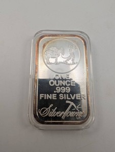SilverTowne 1 Oz .999 Fine Silver Bar in Plastic Case