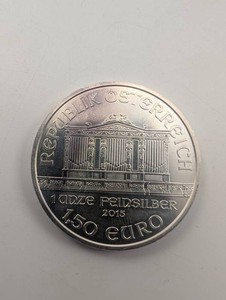 2015 1oz Silver Philharmonic 1.50 Euro Coin