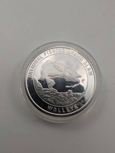 North American Fishing Club Walleye 1 Troy Oz .999 Fine Silver