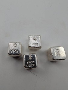 Vintage YPS 1oz .999FS Silver Dice (Lot of 4)