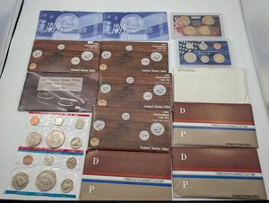 US Mint Coin Set Mixed Lot 1982-1999 Proof Sets & Loose Coins