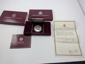1988 Olympic Proof Silver Dollar With COA