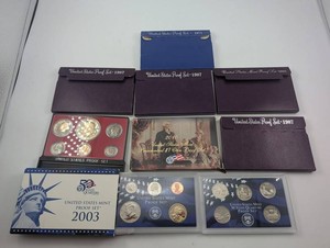 United States Mint Proof Set Mixed Lot 1971, 1980, 1987, 1990, 2003 & 2010