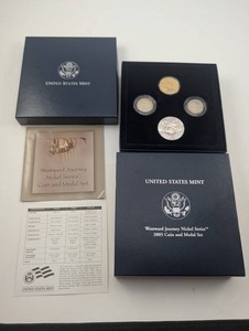 US Mint Westward Journey Nickel Series 2005 Coin and Medal Set (Lot of 4)