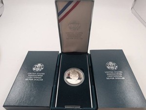 1990 Eisenhower Centennial Proof Silver Dollar in Case