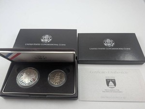 Vintage United States Congressional Coins 1989 Two Coin Proof Set