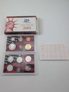 2001 U.S. Mint Silver Proof Sets Mixed Lot