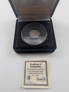 Antique 1865 Three-Cent Nickel in Morgan Mint Case