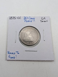 1875-CC Seated Liberty Twenty Cent Piece G4 Detail