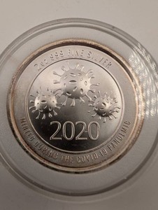 2020 2 Oz 999 Fine Silver Covid-19 Commemorative Round